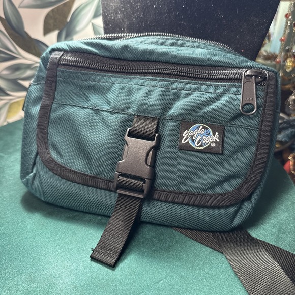 EAGLE CREEK® 1990's Hiking / Cross Body‎ Fanny Pack Waist Bag Forest Green - Picture 1 of 9